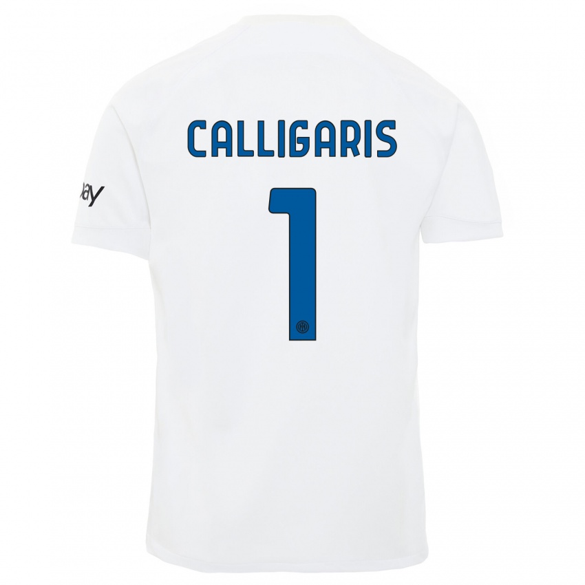 Mulher Camisola Alessandro Calligaris #1 Branco Alternativa 2023/24 Camisa Brasil