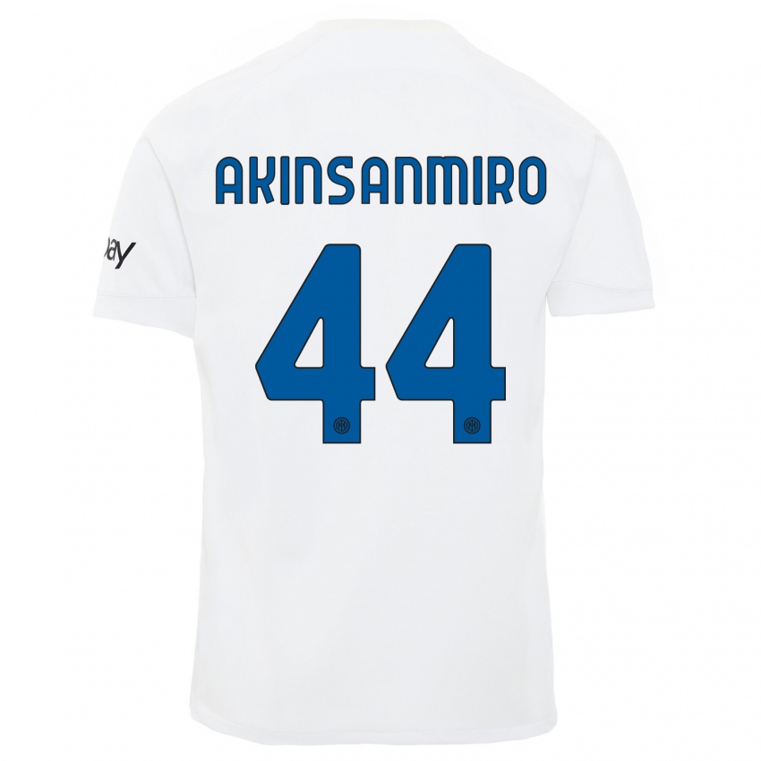 Mulher Camisola Ebenezer Akinsanmiro #44 Branco Alternativa 2023/24 Camisa Brasil