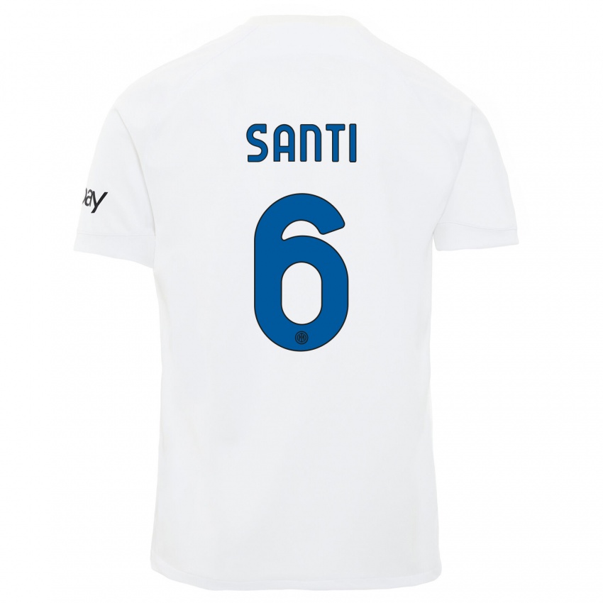 Mulher Camisola Irene Santi #6 Branco Alternativa 2023/24 Camisa Brasil