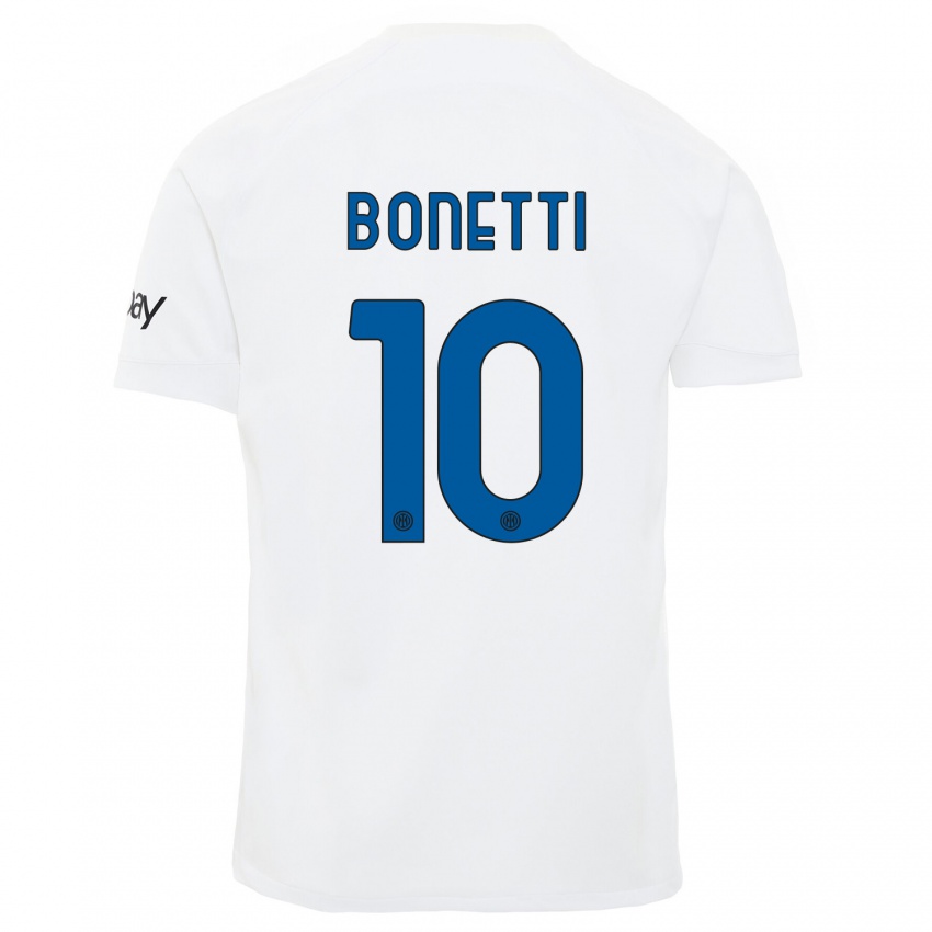 Mulher Camisola Tatiana Bonetti #10 Branco Alternativa 2023/24 Camisa Brasil