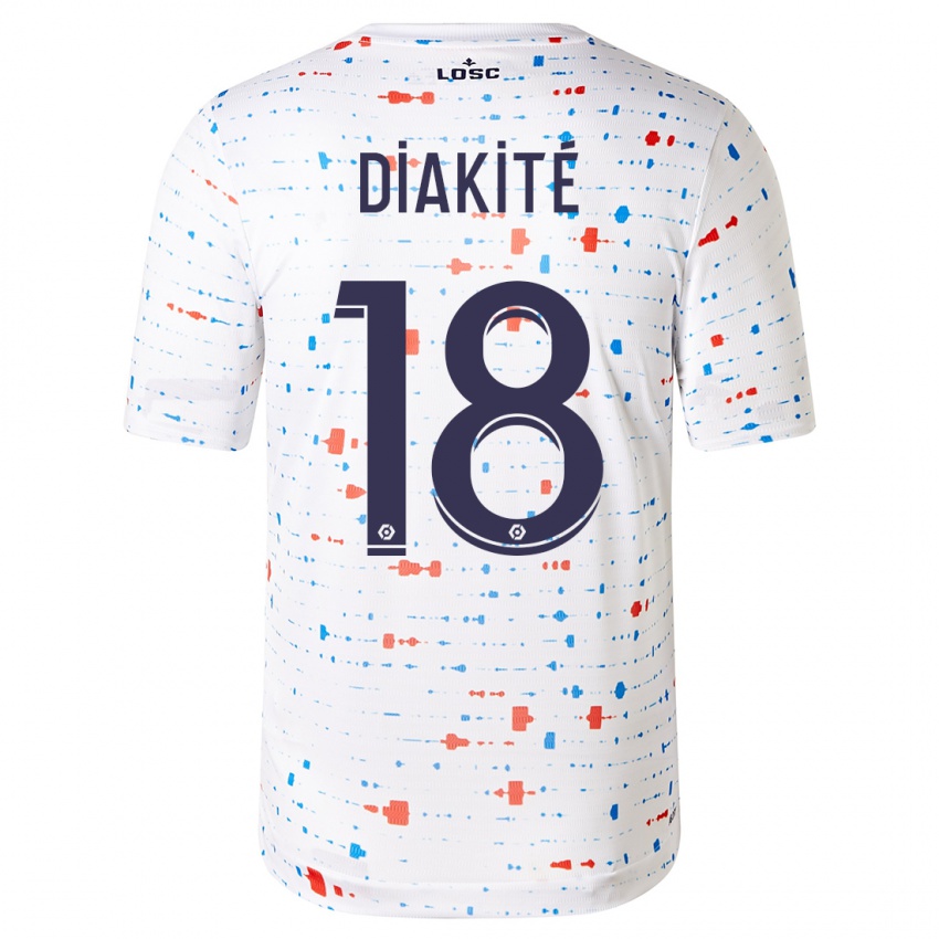 Mulher Camisola Bafode Diakite #18 Branco Alternativa 2023/24 Camisa Brasil