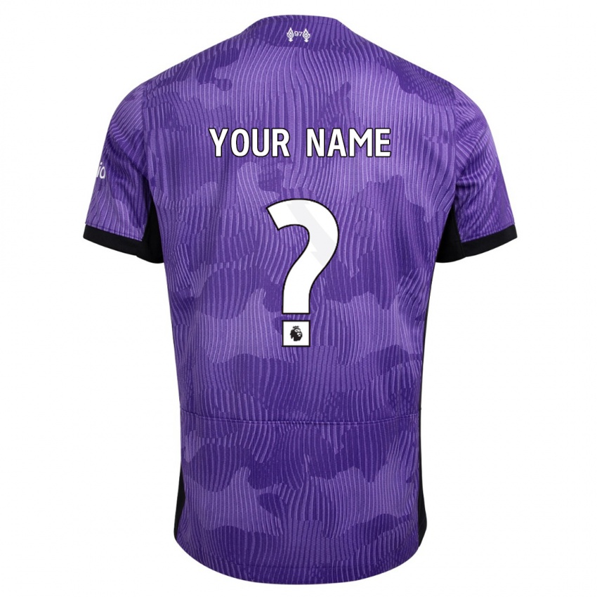 Mulher Camisola Seu Nome #0 Roxo Terceiro 2023/24 Camisa Brasil