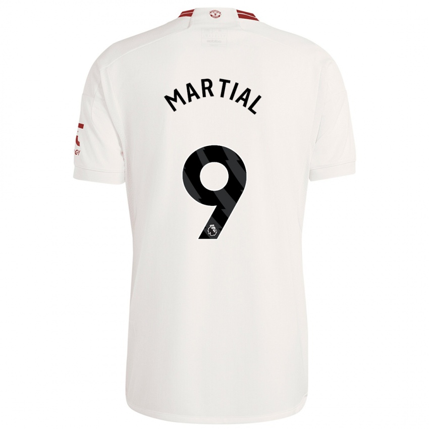 Mulher Camisola Anthony Martial #9 Branco Terceiro 2023/24 Camisa Brasil