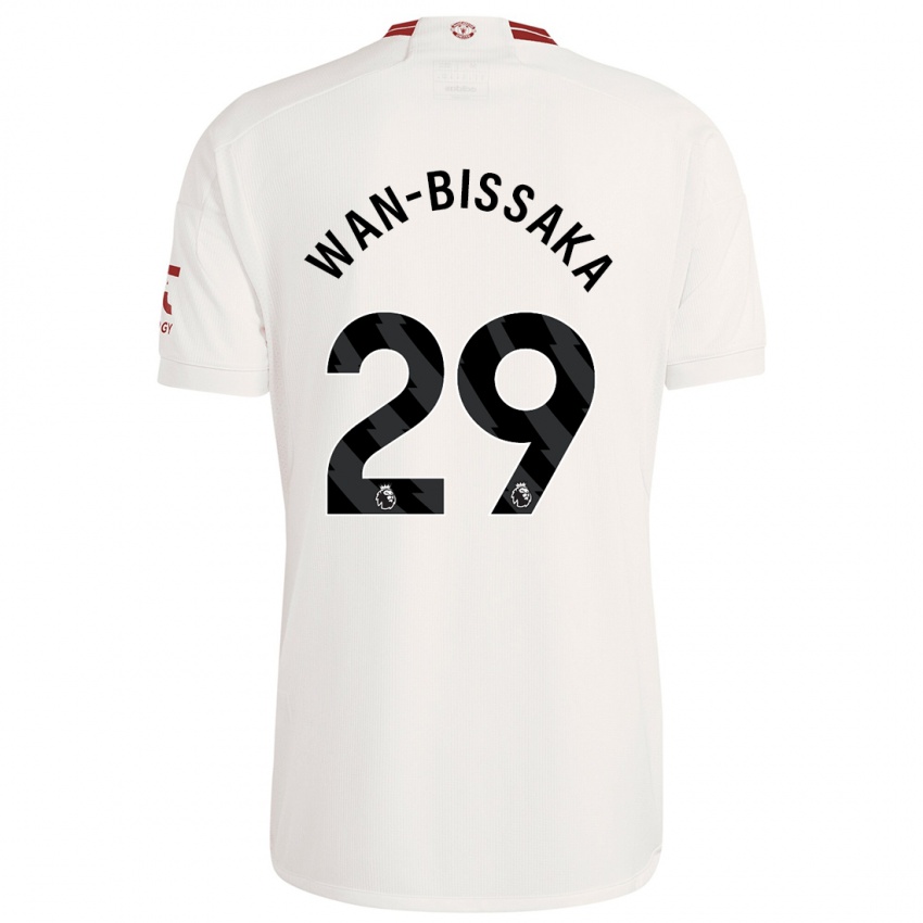 Mulher Camisola Aaron Wan-Bissaka #29 Branco Terceiro 2023/24 Camisa Brasil