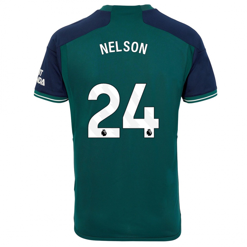 Mulher Camisola Reiss Nelson #24 Verde Terceiro 2023/24 Camisa Brasil