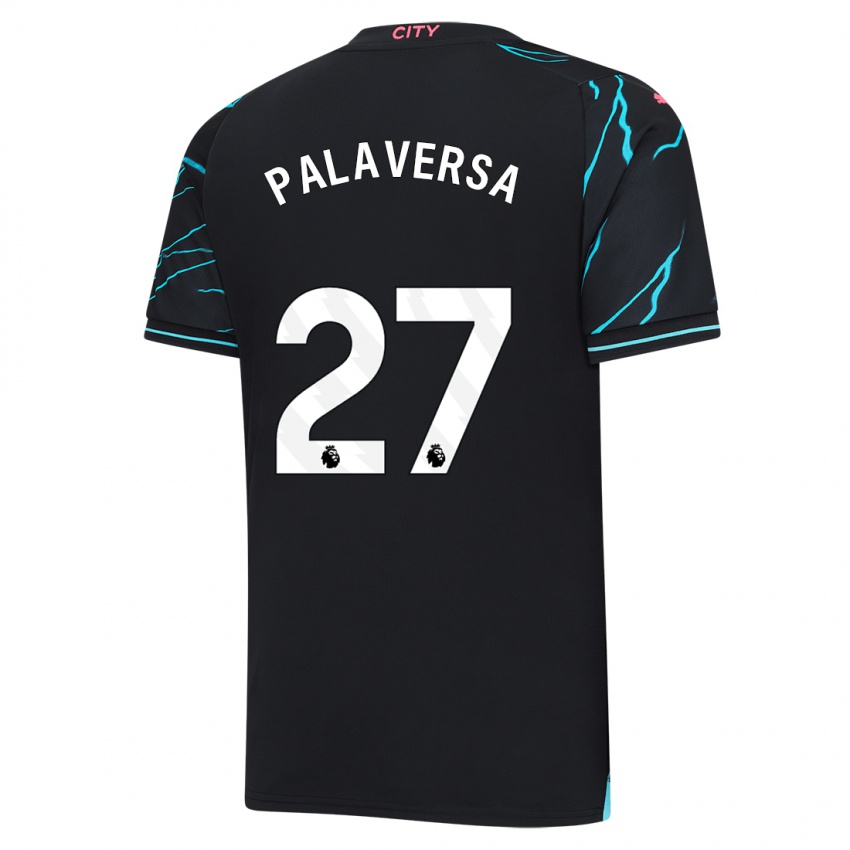 Mulher Camisola Ante Palaversa #27 Azul Escuro Terceiro 2023/24 Camisa Brasil