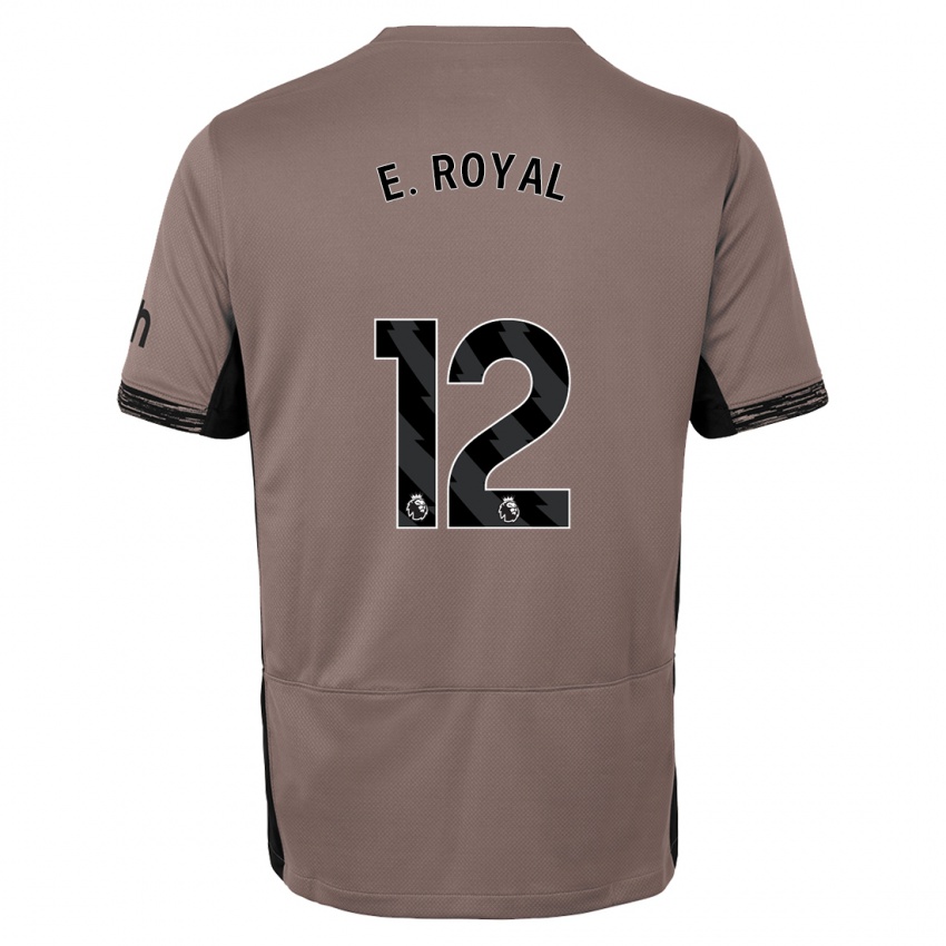 Mulher Camisola Emerson Royal #12 Bege Escuro Terceiro 2023/24 Camisa Brasil