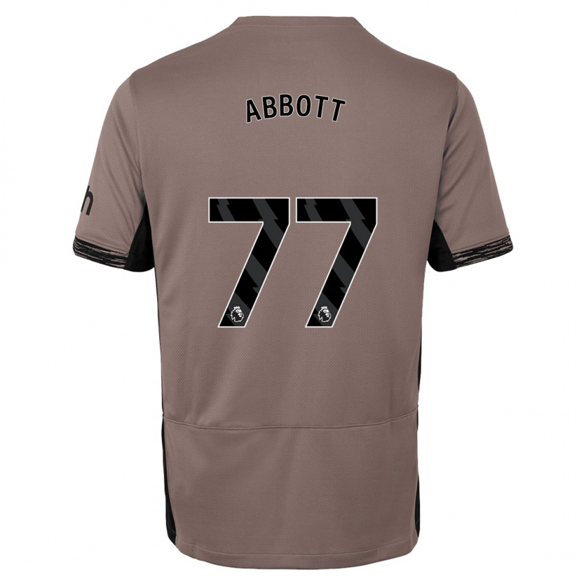 Mulher Camisola George Abbott #77 Bege Escuro Terceiro 2023/24 Camisa Brasil