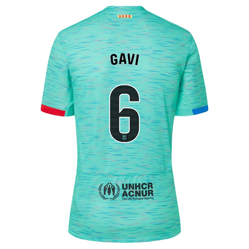 Mulher Camisola Gavi #6 Água Clara Terceiro 2023/24 Camisa Brasil