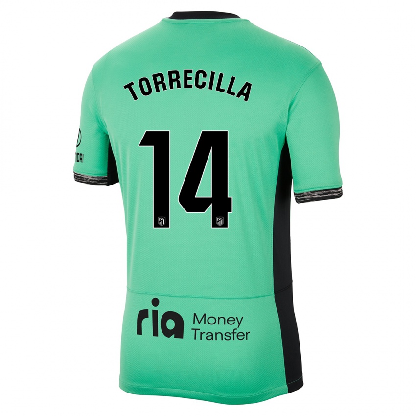 Mulher Camisola Virginia Torrecilla #14 Primavera Verde Terceiro 2023/24 Camisa Brasil