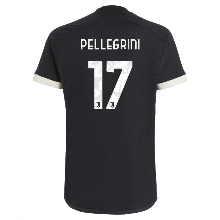 Mulher Camisola Luca Pellegrini #17 Preto Terceiro 2023/24 Camisa Brasil