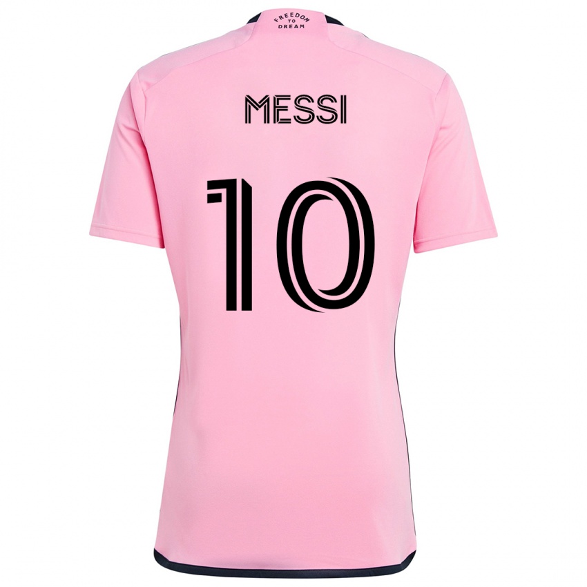 Criança Camisola Lionel Messi #10 Cor-De-Rosa Principal 2024/25 Camisa Brasil