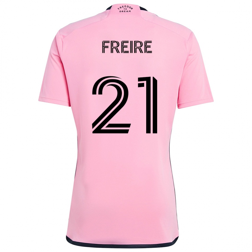 Criança Camisola Nicolas Freire #21 Cor-De-Rosa Principal 2024/25 Camisa Brasil