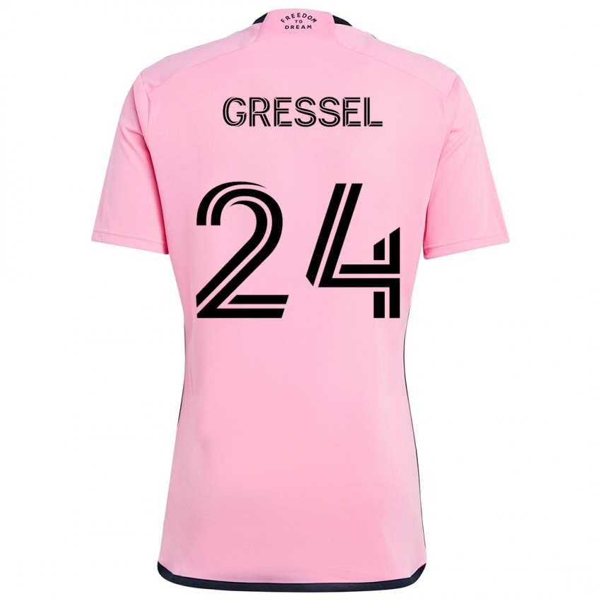 Criança Camisola Julian Gressel #24 Cor-De-Rosa Principal 2024/25 Camisa Brasil