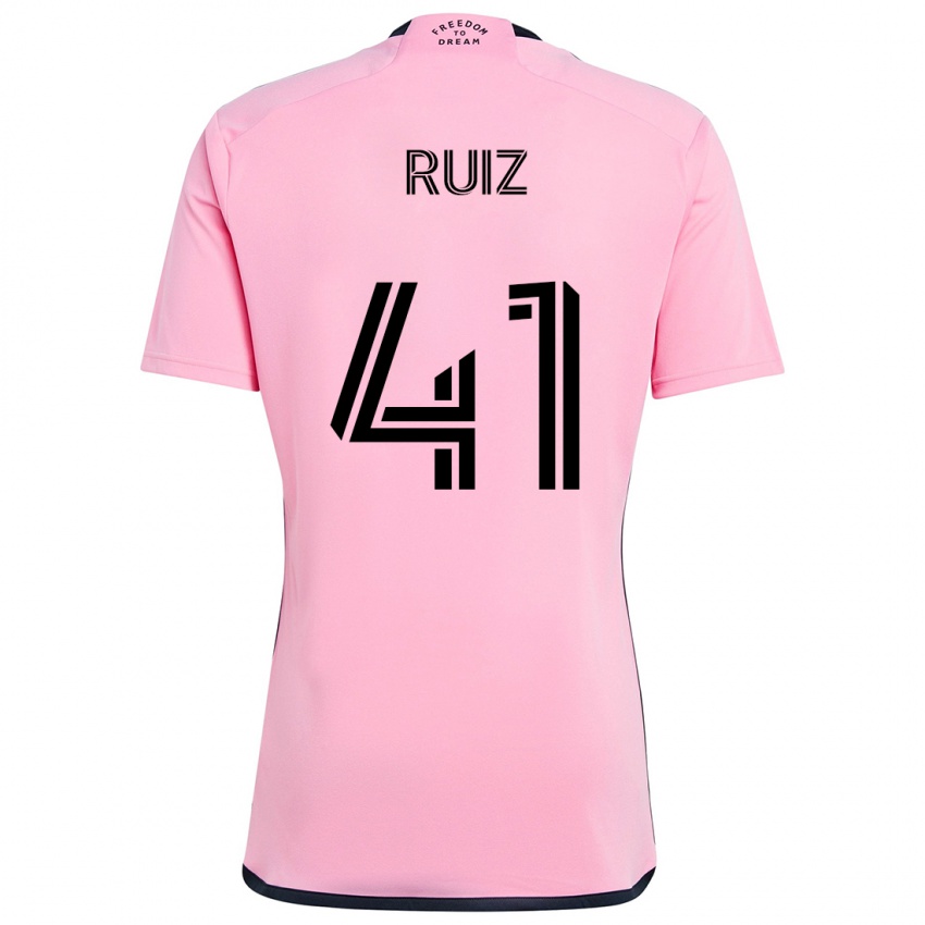 Criança Camisola David Ruíz #41 Cor-De-Rosa Principal 2024/25 Camisa Brasil