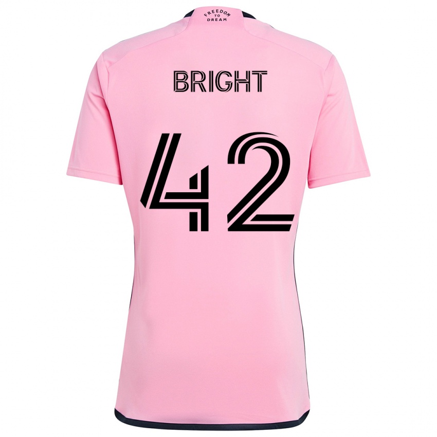 Criança Camisola Yannick Bright #42 Cor-De-Rosa Principal 2024/25 Camisa Brasil