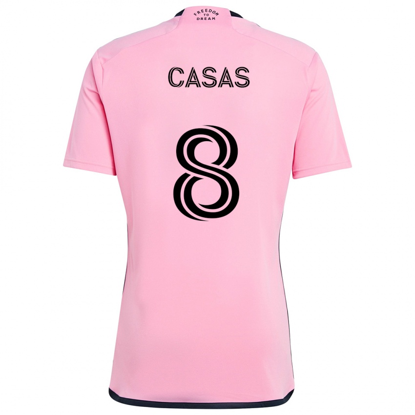 Criança Camisola Pep Casas #8 Cor-De-Rosa Principal 2024/25 Camisa Brasil