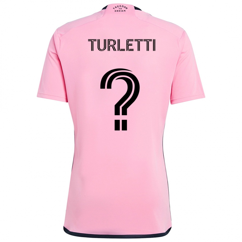 Criança Camisola Mateo Turletti #0 Cor-De-Rosa Principal 2024/25 Camisa Brasil