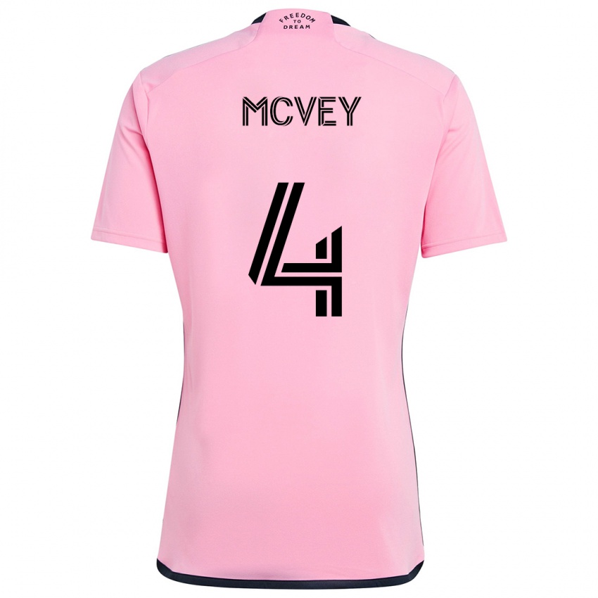 Criança Camisola Christopher Mcvey #4 Cor-De-Rosa Principal 2024/25 Camisa Brasil