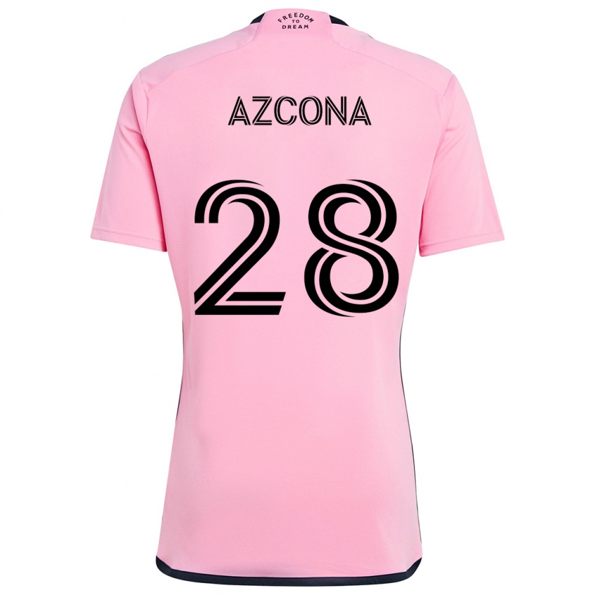 Criança Camisola Edison Azcona #28 Cor-De-Rosa Principal 2024/25 Camisa Brasil