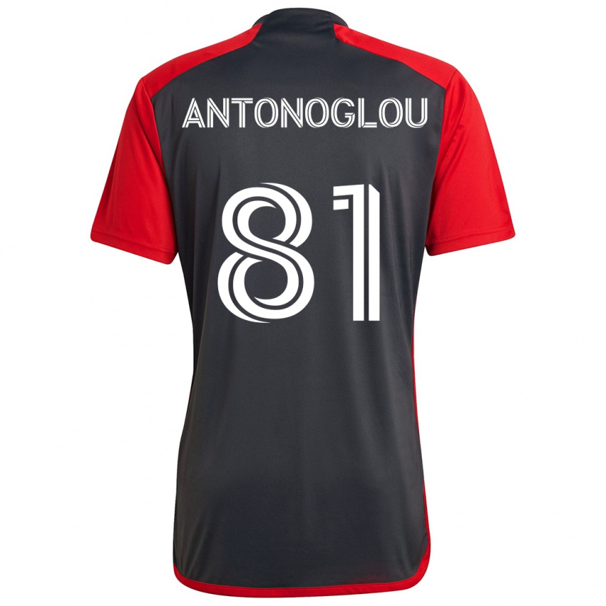 Criança Camisola Themi Antonoglou #81 Vermelho Acinzentado Principal 2024/25 Camisa Brasil