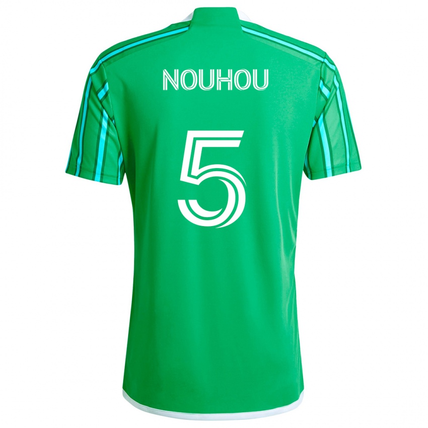 Criança Camisola Nouhou #5 Verde Branco Principal 2024/25 Camisa Brasil