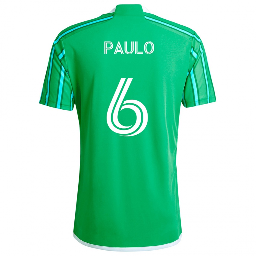 Criança Camisola João Paulo #6 Verde Branco Principal 2024/25 Camisa Brasil