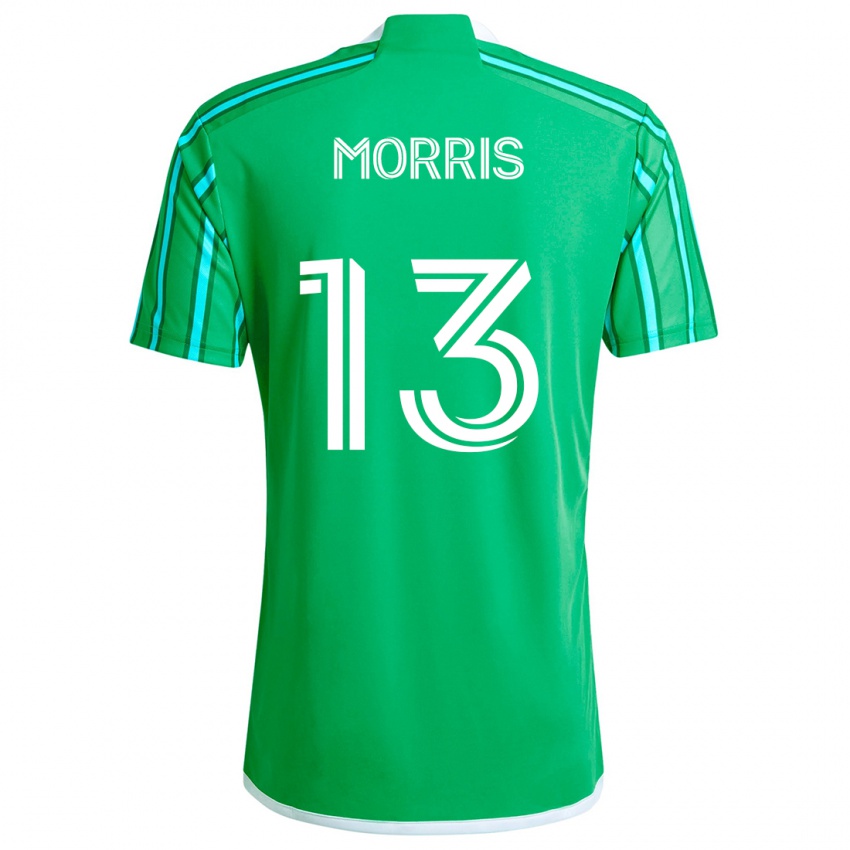 Criança Camisola Jordan Morris #13 Verde Branco Principal 2024/25 Camisa Brasil