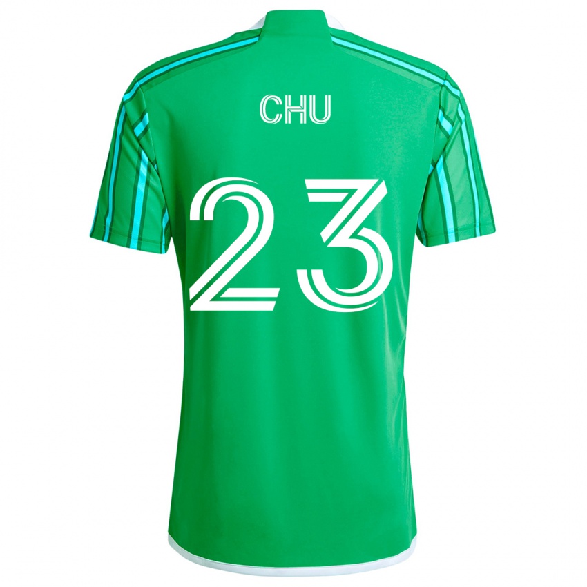 Criança Camisola Léo Chú #23 Verde Branco Principal 2024/25 Camisa Brasil