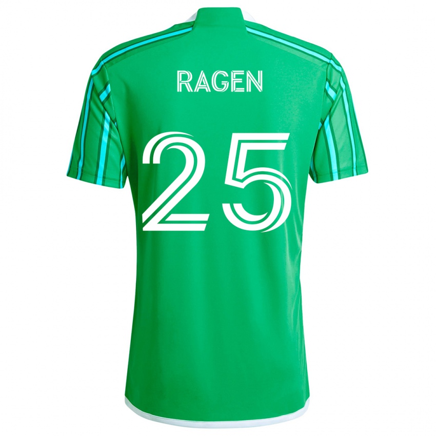 Criança Camisola Jackson Ragen #25 Verde Branco Principal 2024/25 Camisa Brasil