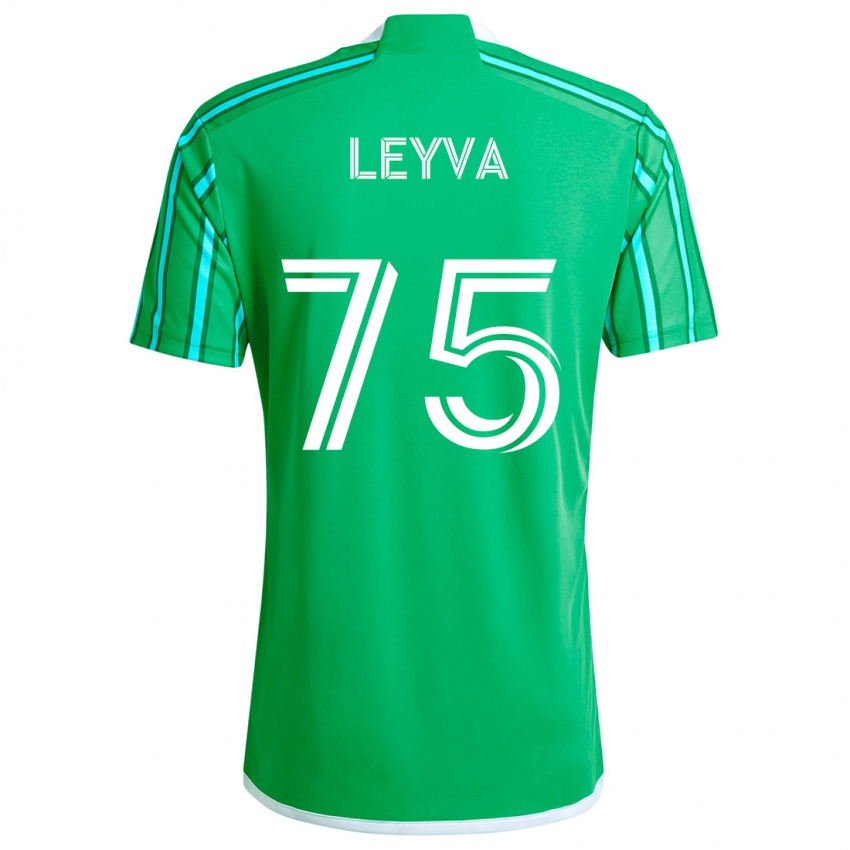 Criança Camisola Danny Leyva #75 Verde Branco Principal 2024/25 Camisa Brasil