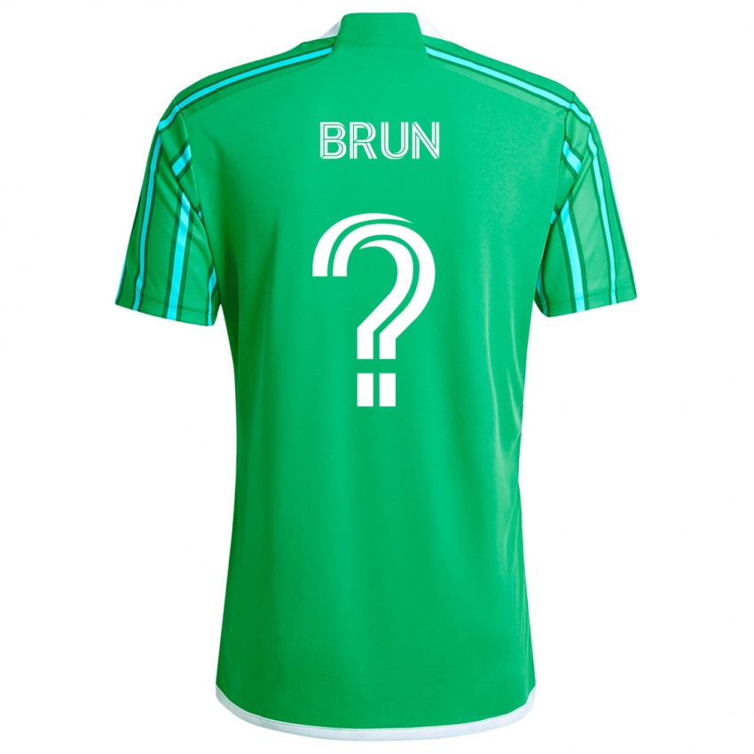 Criança Camisola Shaun Brun #0 Verde Branco Principal 2024/25 Camisa Brasil