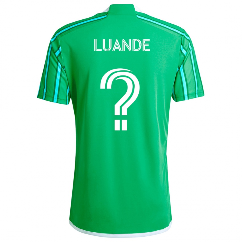 Criança Camisola Michael Luande #0 Verde Branco Principal 2024/25 Camisa Brasil