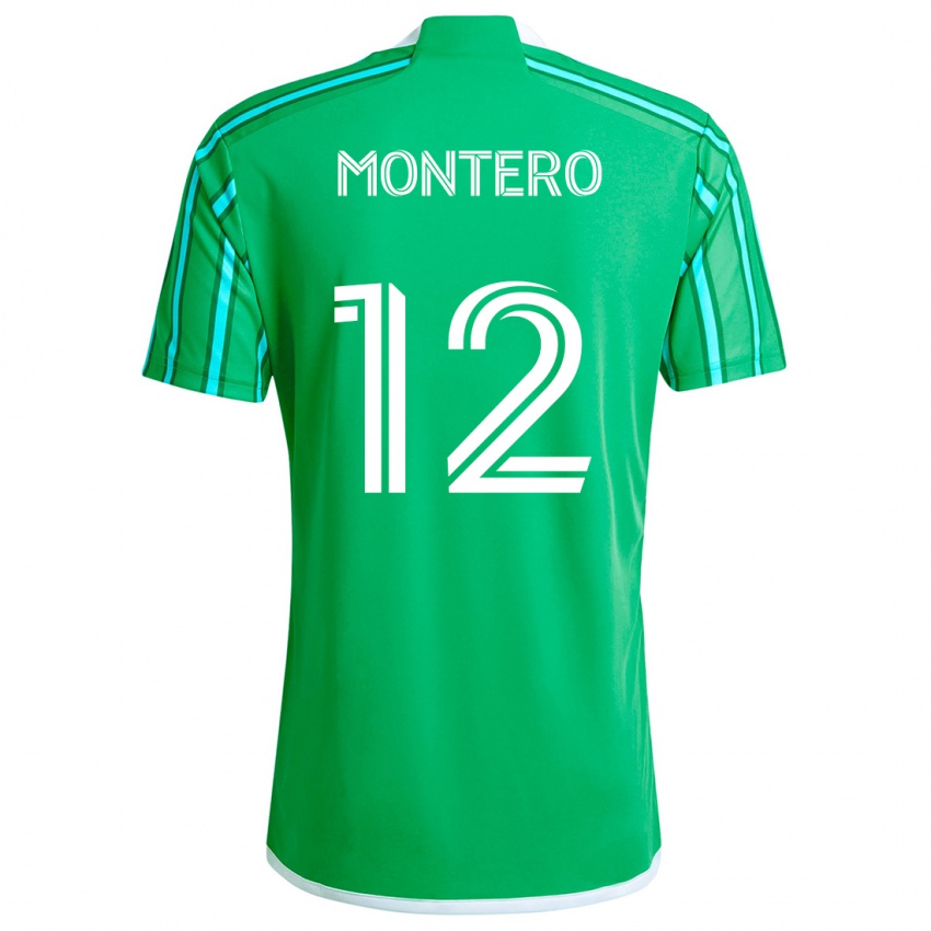 Criança Camisola Fredy Montero #12 Verde Branco Principal 2024/25 Camisa Brasil