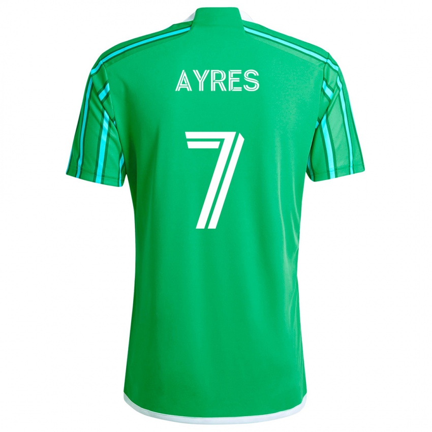 Criança Camisola Melina Ayres #7 Verde Branco Principal 2024/25 Camisa Brasil