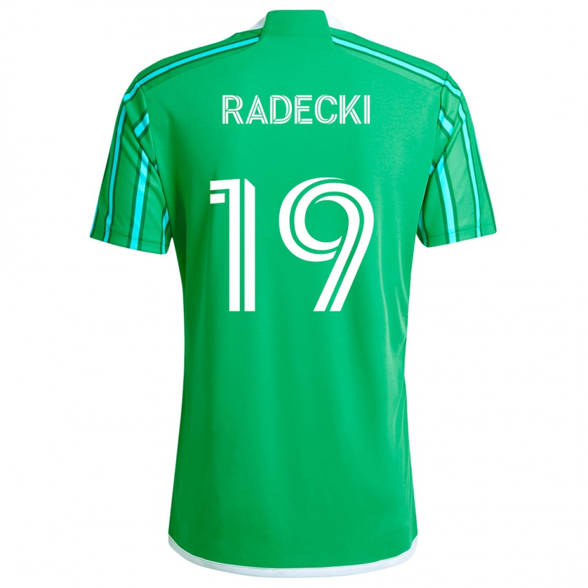 Criança Camisola Taylor Radecki #19 Verde Branco Principal 2024/25 Camisa Brasil