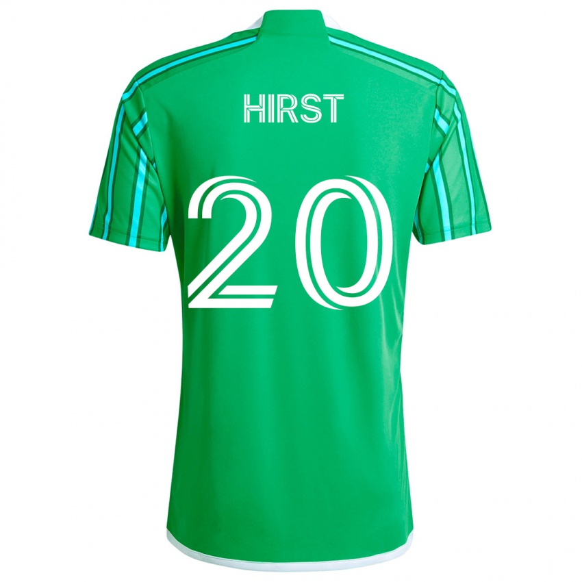 Criança Camisola Sophie Hirst #20 Verde Branco Principal 2024/25 Camisa Brasil