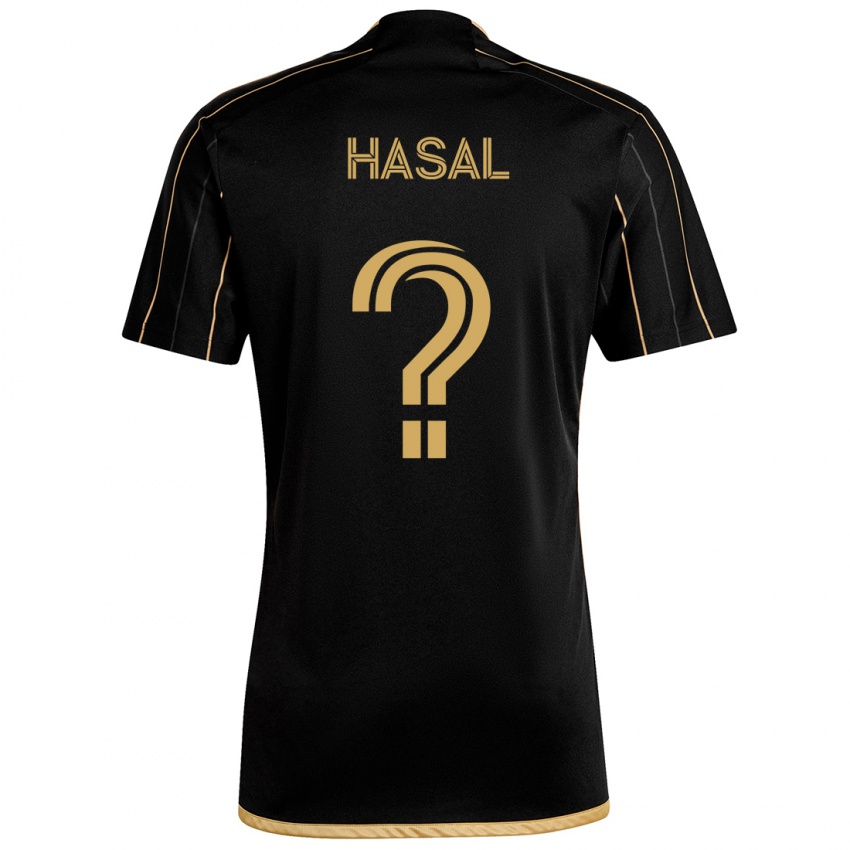 Criança Camisola Thomas Hasal #0 Ouro Preto Principal 2024/25 Camisa Brasil