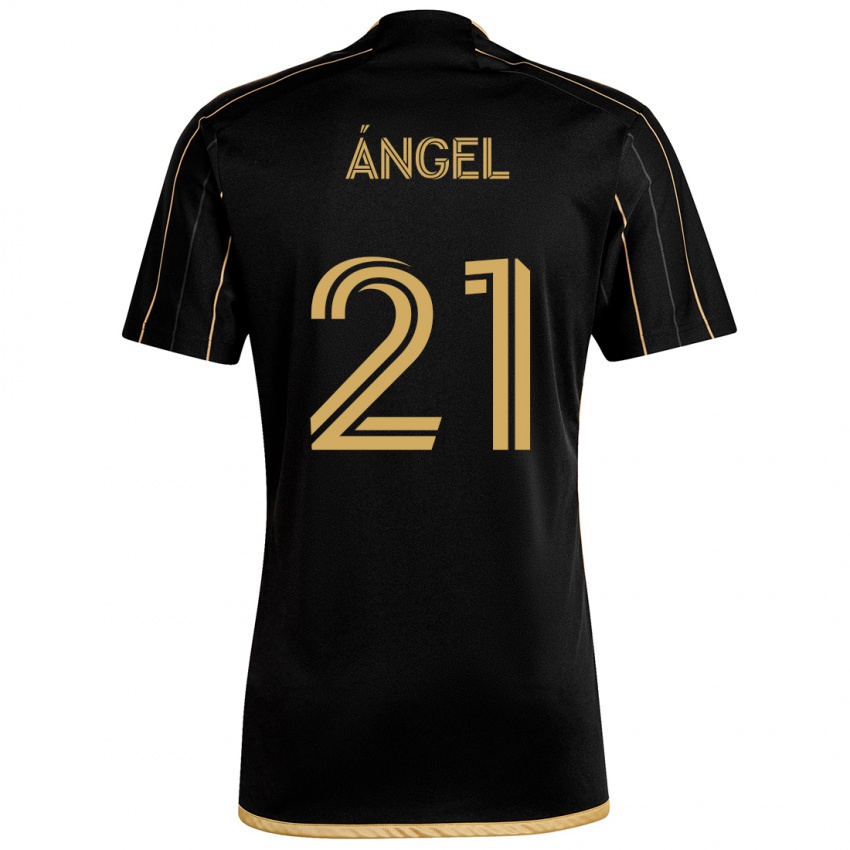 Criança Camisola Tomás Ángel #21 Ouro Preto Principal 2024/25 Camisa Brasil