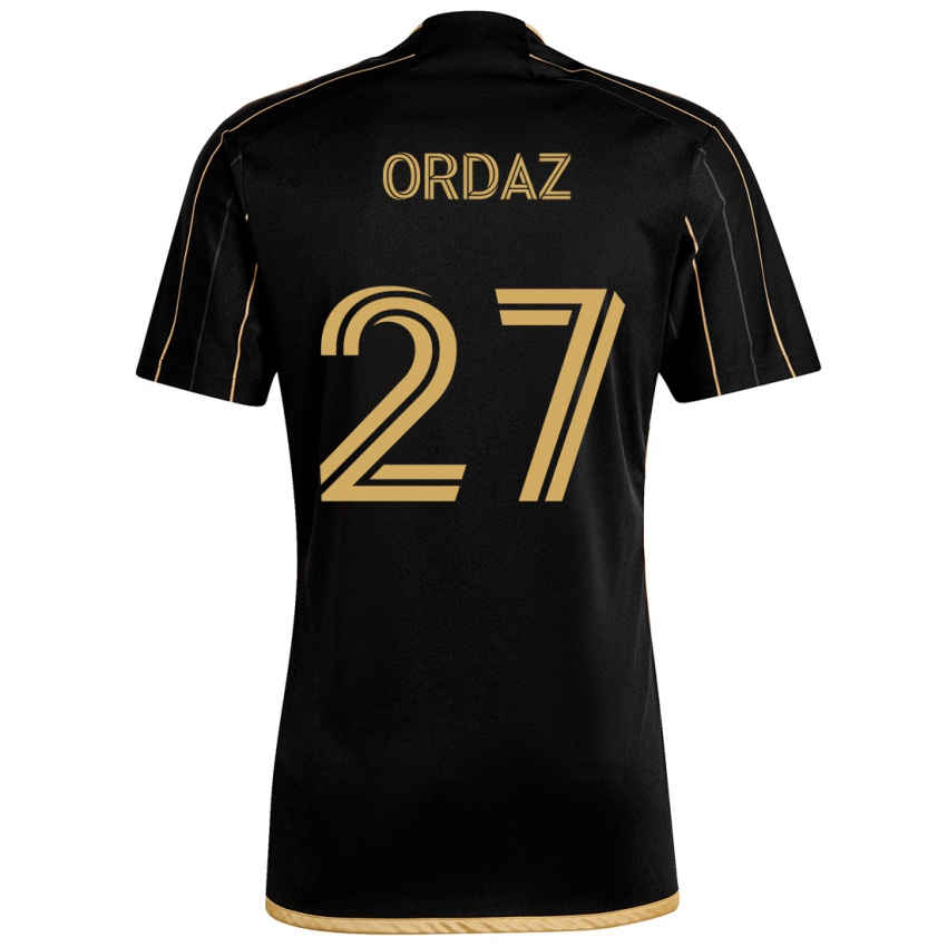 Criança Camisola Nathan Ordaz #27 Ouro Preto Principal 2024/25 Camisa Brasil