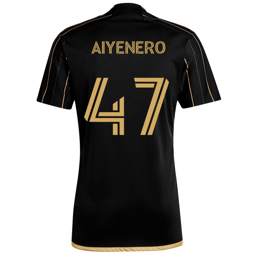 Criança Camisola Marius Aiyenero #47 Ouro Preto Principal 2024/25 Camisa Brasil