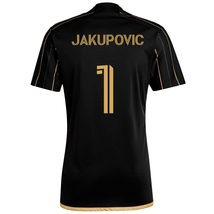 Criança Camisola Eldin Jakupović #1 Ouro Preto Principal 2024/25 Camisa Brasil