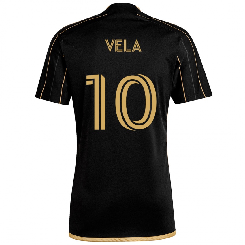 Criança Camisola Carlos Vela #10 Ouro Preto Principal 2024/25 Camisa Brasil