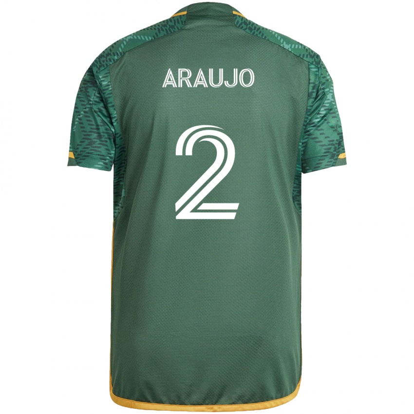 Criança Camisola Miguel Araujo #2 Green Orange Principal 2024/25 Camisa Brasil