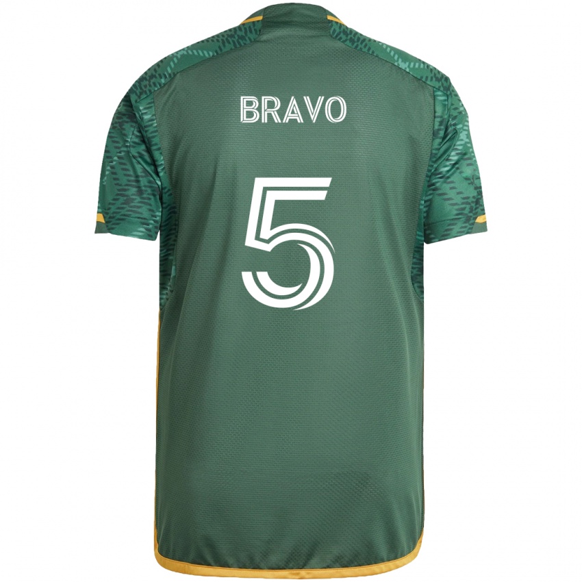 Criança Camisola Claudio Bravo #5 Green Orange Principal 2024/25 Camisa Brasil