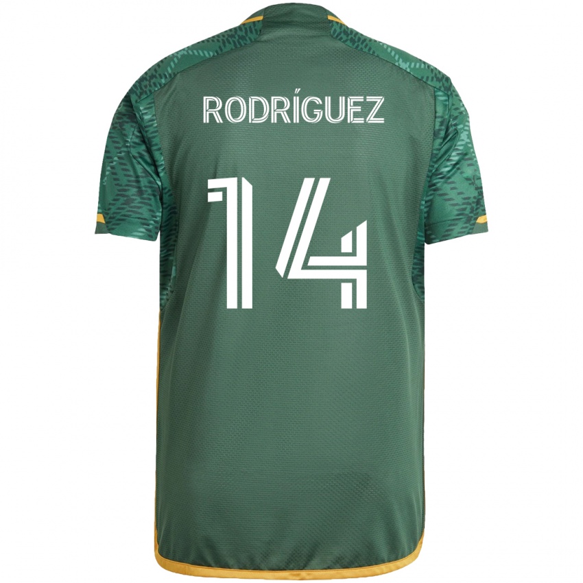 Criança Camisola Jonathan Rodriguez #14 Green Orange Principal 2024/25 Camisa Brasil