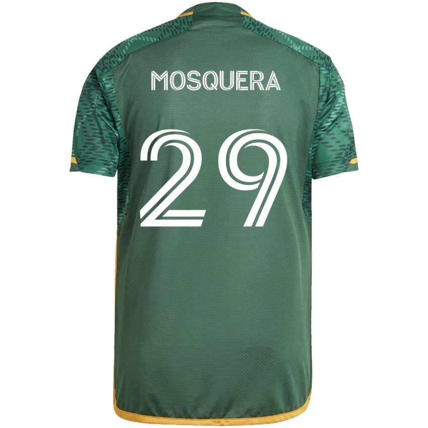 Criança Camisola Juan David Mosquera #29 Green Orange Principal 2024/25 Camisa Brasil