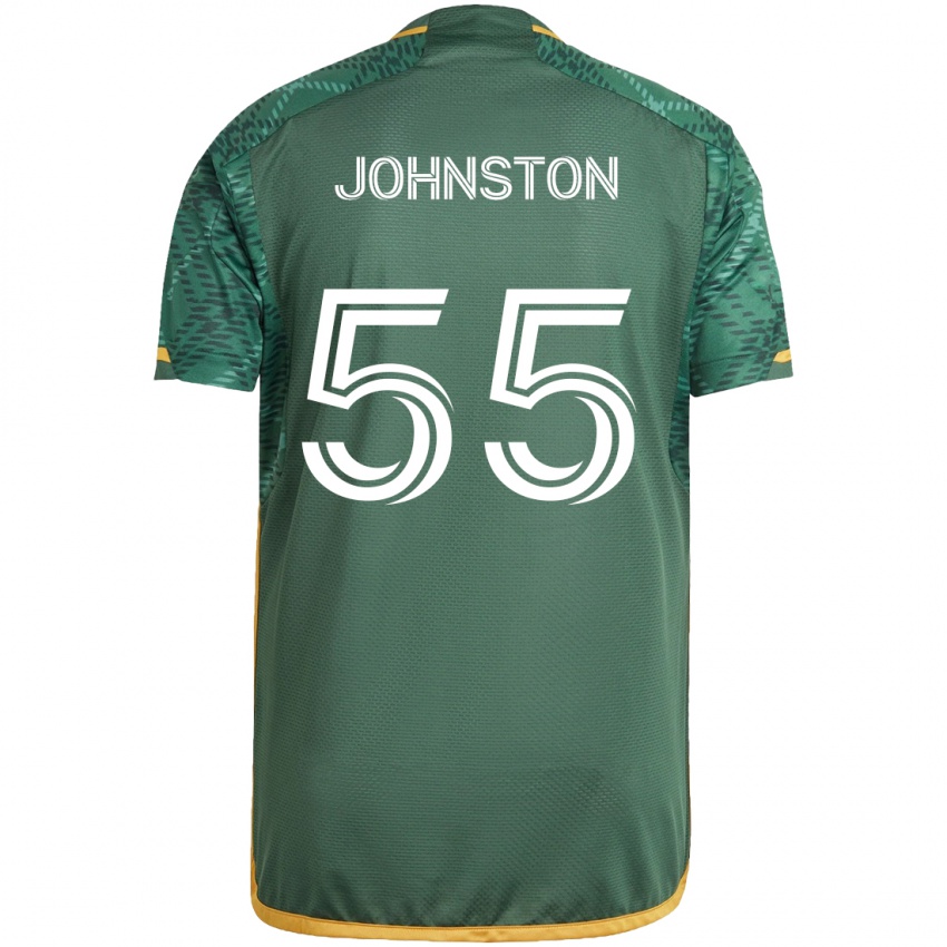 Criança Camisola Malcolm Johnston #55 Green Orange Principal 2024/25 Camisa Brasil