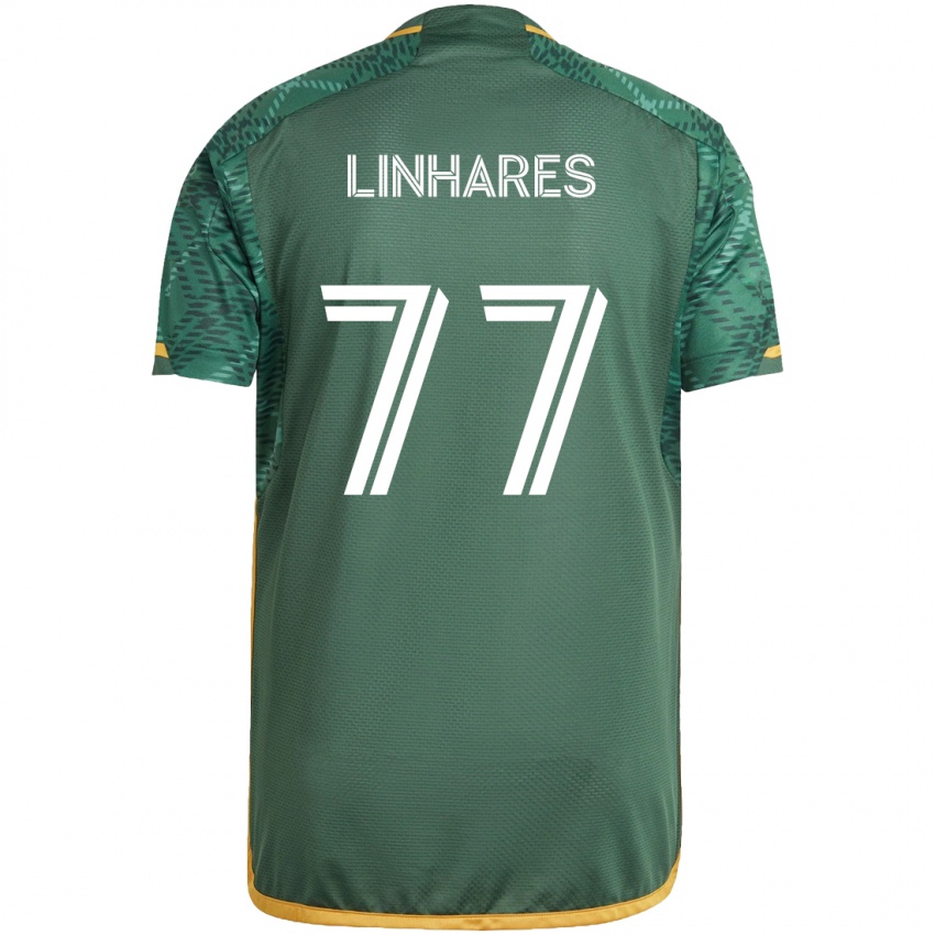 Criança Camisola Kyle Linhares #77 Green Orange Principal 2024/25 Camisa Brasil