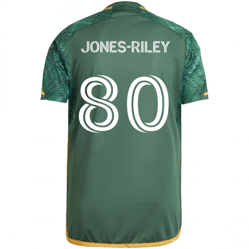 Criança Camisola Jaden Jones-Riley #80 Green Orange Principal 2024/25 Camisa Brasil